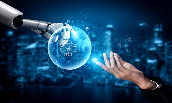 AI on a global quantum computing network, the future of communication and data processing. A worldwide AI system powered by quantum technology. Motif - Powered by Adobe