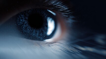 Futuristic surveillance eye watching world financial markets, data monitoring, dark tech atmosphere