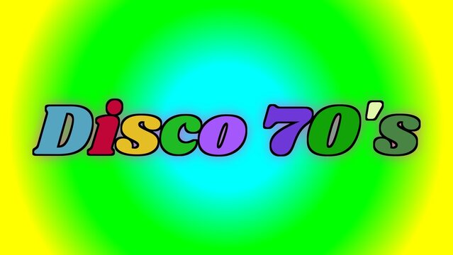 vibrant neon disco 70s retro text logo design - Powered by Adobe
