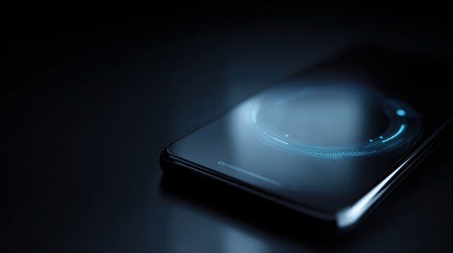Smartphone with holographic AI assistant, futuristic interface, digital glow, advanced technology concept - Powered by Adobe