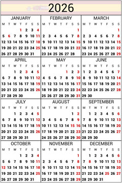 2026 Calendar Spain Holidays Flag Background