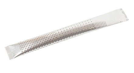 Perforated single-serving tea stick infuser on white background