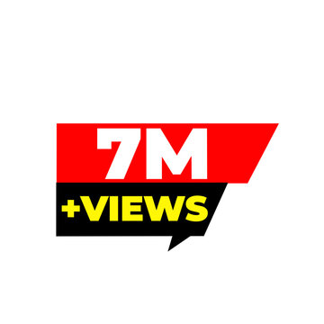 7M creator spotlight png, audience prestige badge, digital popularity icon, content expansion label