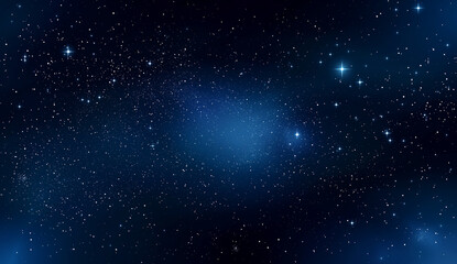 Obraz premium Deep Space Starfield with Blue Nebula Glow stars night