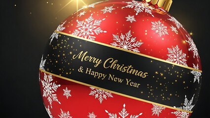 Elegant christmas ornament wishes