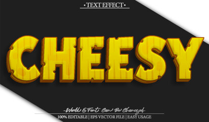 Cheesy Cheese Dairy Creamy Tasty Melt Text Effect Editable Alphabet
