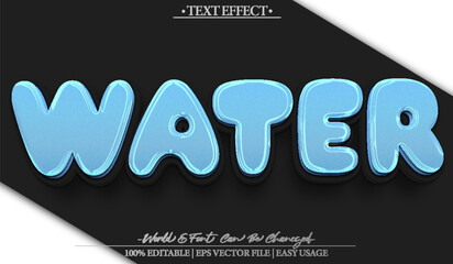Water Liquid Ocean River Wave Splash Text Effect Editable Alphabet