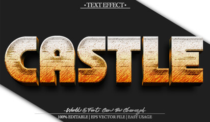 Medieval Castle Fortress Kingdom Royal Stone Text Effect Editable Alphabet