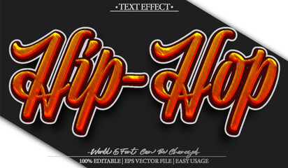 HipHop Rap Music Dance Beat Street Urban Text Effect Editable Alphabet
