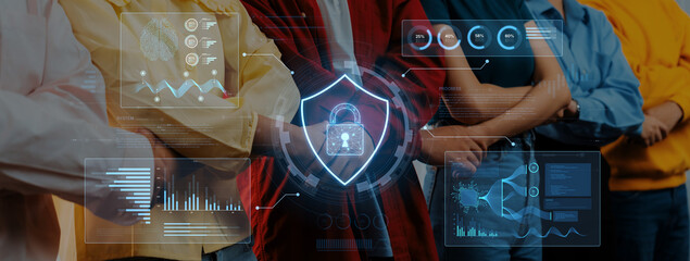 A futuristic cybersecurity dashboard for a Security Operations Center (SOC). The system monitors the network, analyzes data for threats, and provides comprehensive protection. Fermion