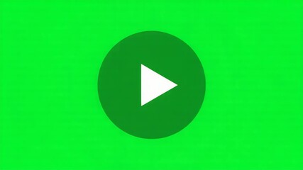 Play button on green screen background for video content - Powered by Adobe