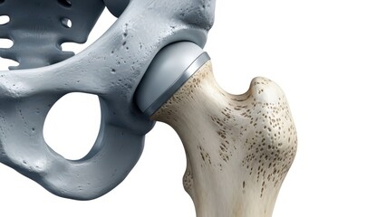 Detailed Medical Illustration Of Human Hip Joint.