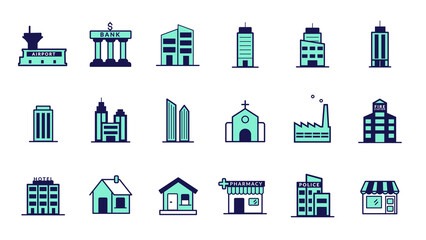 Animated Icons Buildings