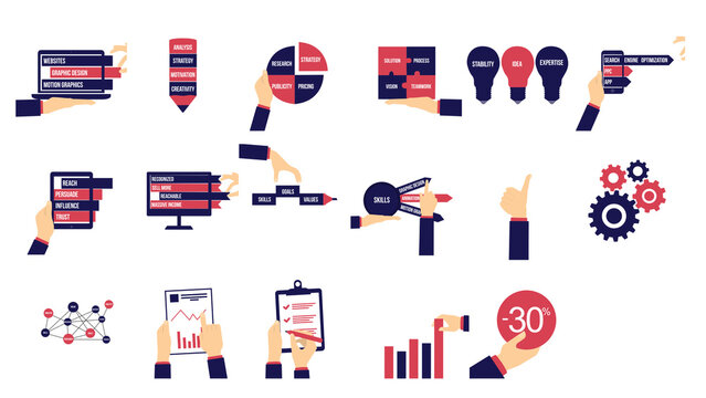 Animated Icons Hands Infographics