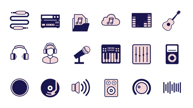 Animated Icons Sound Music