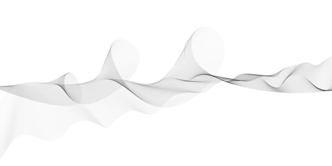Abstract 3d rendered illustration of a white paper plane and knife over a blue digital backdrop featuring a motion curve wave design and light swirl pattern