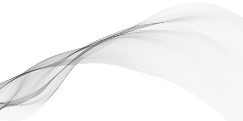 Elegant abstract white background featuring smooth blue smoke waves and flowing digital curves in a soft motion design illustration