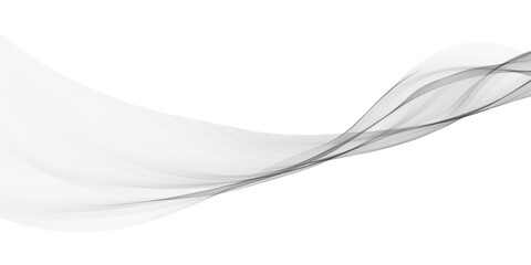 Abstract white smoke background featuring smooth blue wave lines and futuristic swirl patterns in a digital motion illustration style