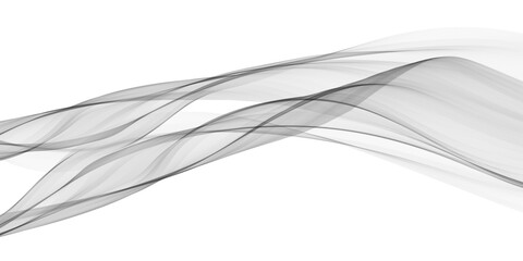 Abstract black and white smoke background featuring a smooth futuristic wave design with curved lines and a flowing motion pattern for a decorative art backdrop
