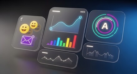 Vector illustration of a mobile phone with a business graph and social media icons set representing a modern communication technology concept for internet web design