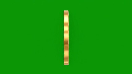 European Union Golden Metal Ring Circle in Popup Style, Isolated Green Screen Background, National Flag Animation 4k Stock Video - Powered by Adobe