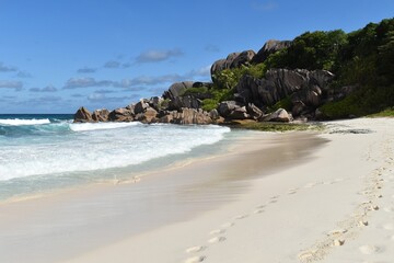 Fototapeta premium Grande Anse La Digue SEYCHELLES 