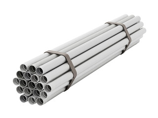 PVC water tubes isolated on transparent background. 3D illustration