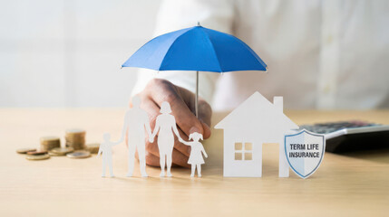 Protect your family with term life insurance a financial safety net at home abstract concept indoor viewpoint