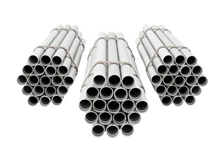 PVC water tubes isolated on transparent background. 3D illustration