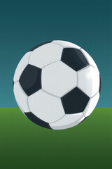 Flat Vector Of A Soccer Ball Clean Pattern No Shadow
