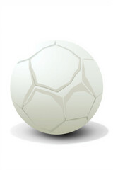 Flat Vector Of A Soccer Ball Clean Pattern No Shadow