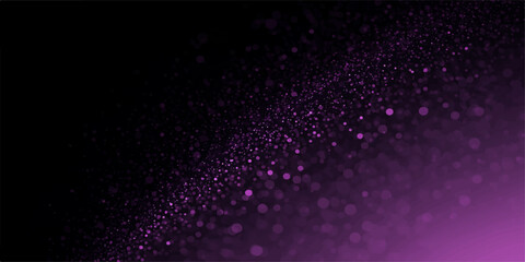 Obraz premium Abstract purple background featuring a shiny pattern of pink glitter particles and glowing stars on a dark night sky wallpaper with bright holiday bokehAbstract purple background featuring a shiny pat