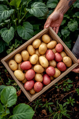 Raw potatoes from the garden