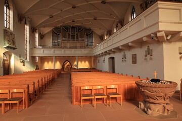 Blick in die evangelische Stadtkirche Freudenstadt im Schwarzwald  © Pixel62