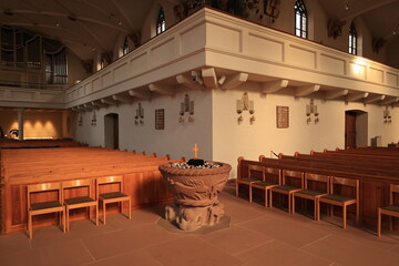 Blick in die evangelische Stadtkirche Freudenstadt im Schwarzwald  © Pixel62