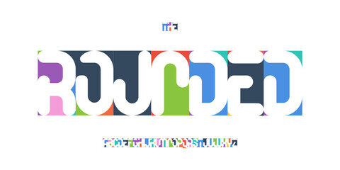 Color Font Logo Alphabet Vector Fun Geometric Letter Set Blocky Typography, Art Typographic Design for Title Text, Festive Typo Poster Headline, Type Fest Logotype, Colorful Fonts. Vector Typeface.