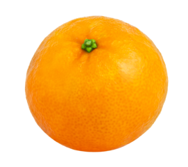 Fresh organic clementine, tangerine or mandarin isolated without shadow. No shadow.