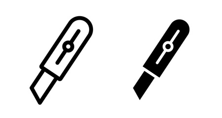 Cutter Icon collection in filled and stroke style.