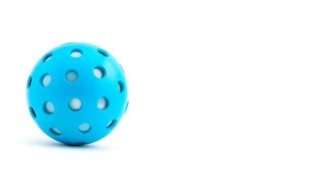 Blue Pickleball on a pure white background.