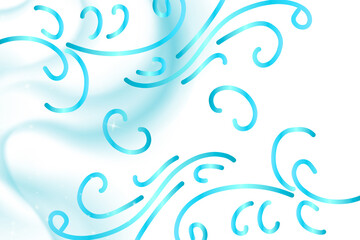 Abstract Blue Swirl Wave Background