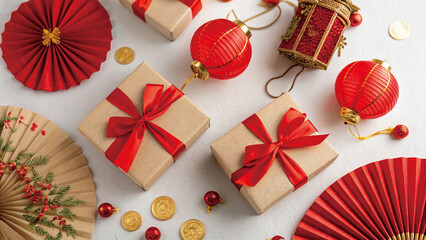 Chinese New Year Festive Flat Lay