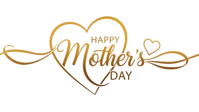 Happy mother's day isolated on transparent background - Powered by Adobe