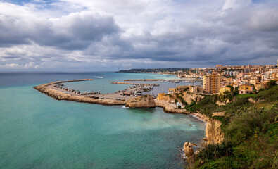 Harbor and Colorful Coastal Architecture of Sciacca, Sicily