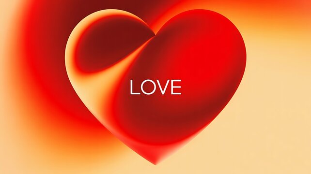 Emblematic red heart expressing love