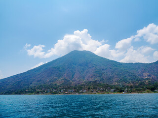 Lake Atitlan and San Pedro Volcano, Solola Department, Guatemala