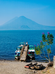 Fototapeta premium Lake Atitlan, Panajachel, Solola Department, Guatemala