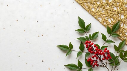 Bright berries on marble surface