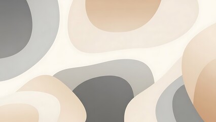 Abstract organic shapes and muted color palette creating a soothing and contemporary background design