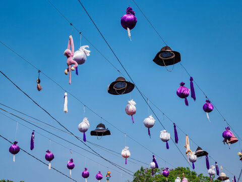 Street decorations in Panajachel, Solola Department, Guatemala