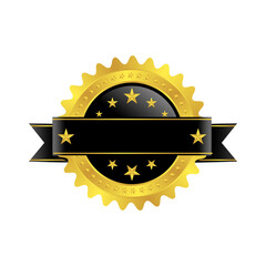 Gold Seal of Excellence & Achievement Award Badge | A versatile, high-quality vector graphic representing superior quality, achievement, excellence, and guaranteed trust, perfect for branding